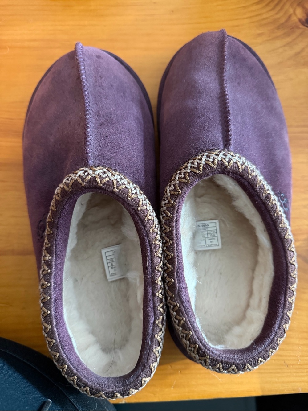 Purple Ugg Tasman Slippers